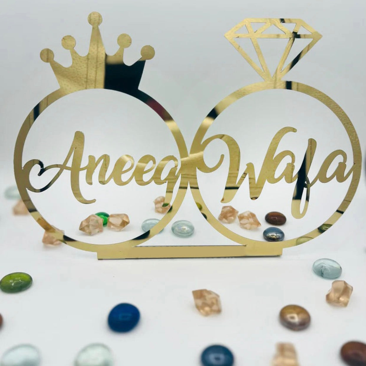 A Customized Engagement Name Stand